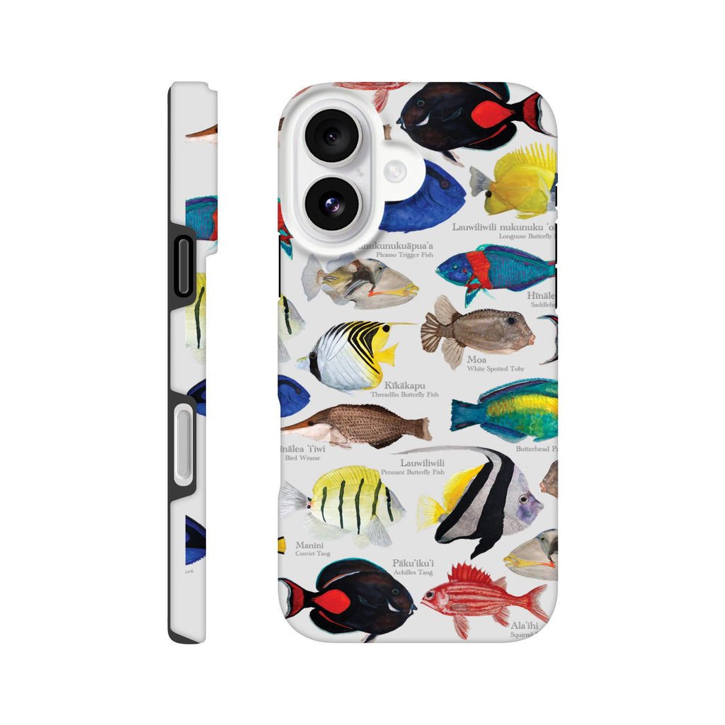 Tropical Hawaiian Reef Fish Phone Case for iPhone 16 - Dual-Layer Protection & Vibrant Design