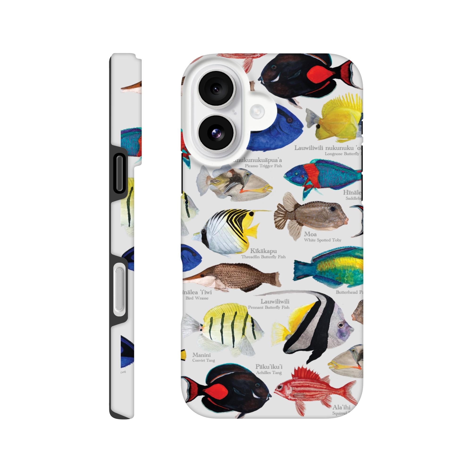 Tropical Hawaiian Reef Fish Phone Case for iPhone 16 - Dual-Layer Protection & Vibrant Design