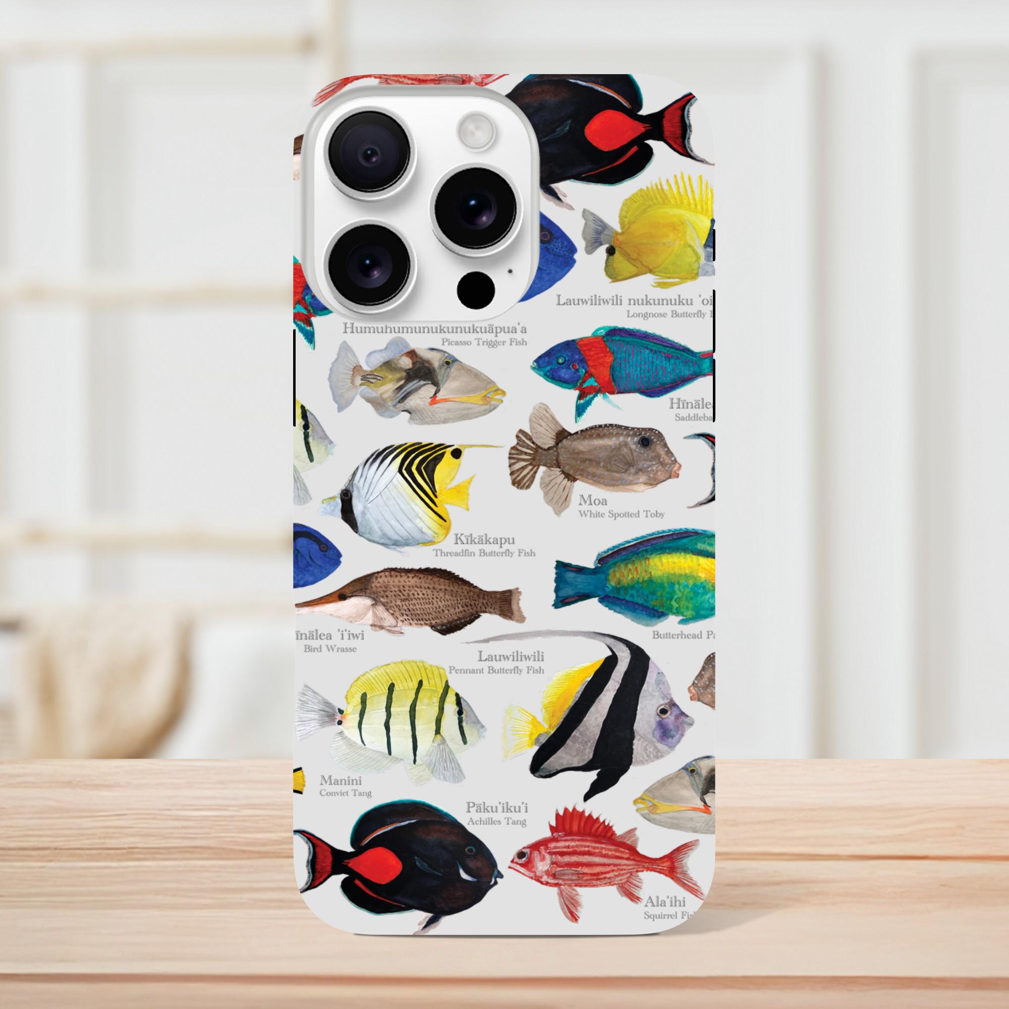 Tropical Hawaiian Reef Fish Phone Case for iPhone 16 - Dual-Layer Protection & Vibrant Design